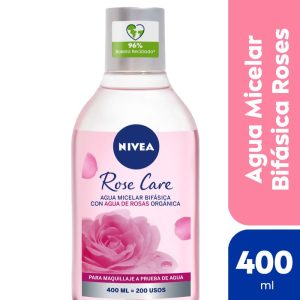 Agua Micelar Bif?sica Nivea Rose Care Para Todo Tipo De Piel X 400 Ml