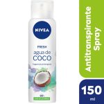 Desodorante Antitranspirante Femenino Nivea Fresh Agua De Coco Sin Siliconas X 150 Ml