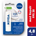 Protector Labial Humectante Nivea Med Repair Fps 20 Para Todo Tipo De Piel X 4,8 Gr