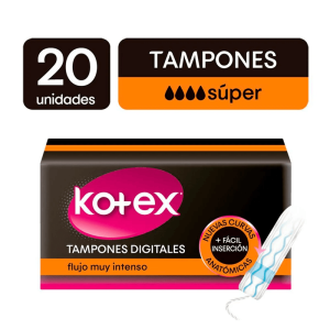 Tampones Kotex Digitales Super X 20