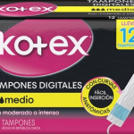Kotex Tampones Digitales Medio X 12