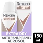 Antitranspirante En Aerosol Rexona Clinical Extra Dry 150 Ml