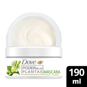 M?scara De Tratamiento Dove Real Poder De Las Plantas Fuerza + Bamb? 190 Ml